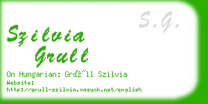 szilvia grull business card